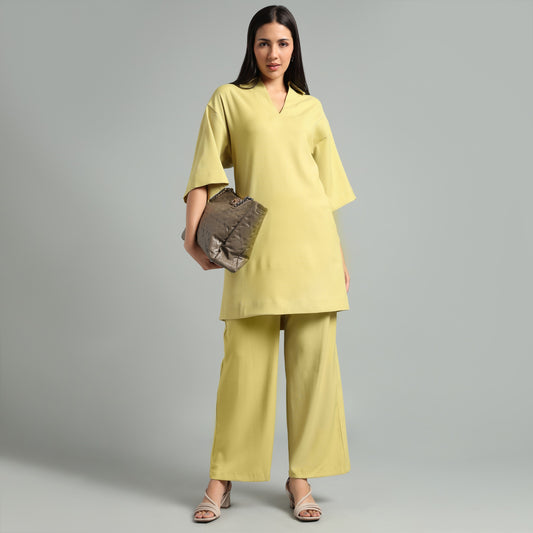 Casual Chic Lime Linen Blend Co-Ord